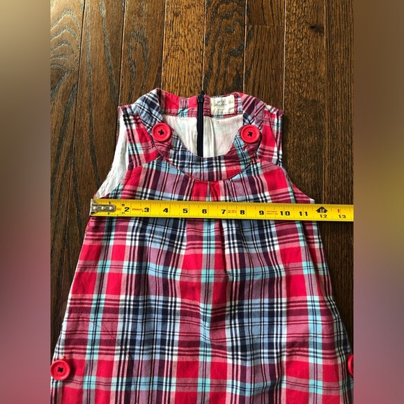 Mini Boden Girls 3-4Y Pink/Blue/White Mini Jumper w/Buttoned Pockets & Straps - Picture 10 of 12